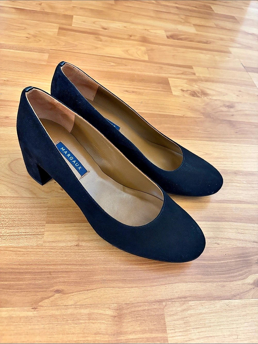 Margaux Black Suede Pumps